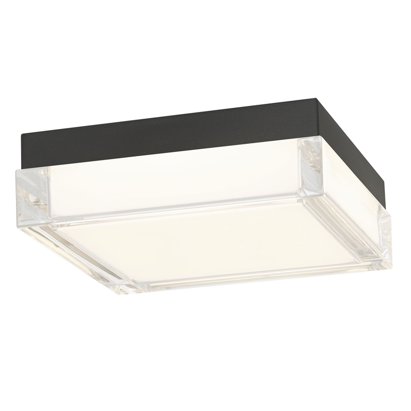 Alteck Box 8 inch  LED Outdoor Flush Mount in Black