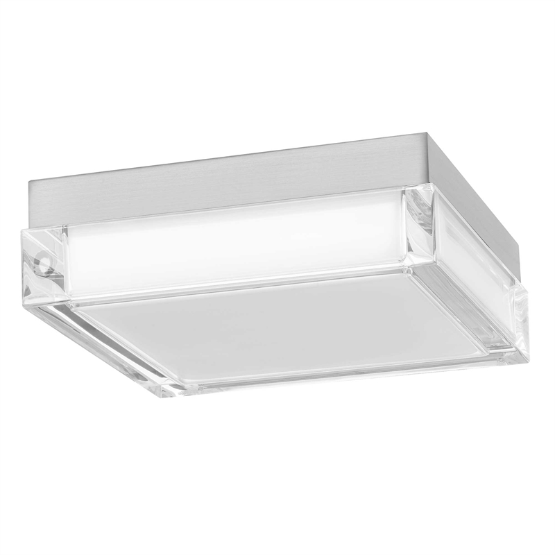 Alteck Box 8 inch  LED Outdoor Flush Mount in Silver