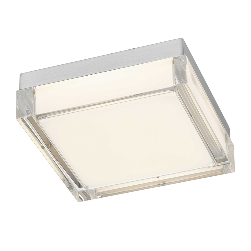 Alteck Box 8 inch  LED Outdoor Flush Mount in Silver