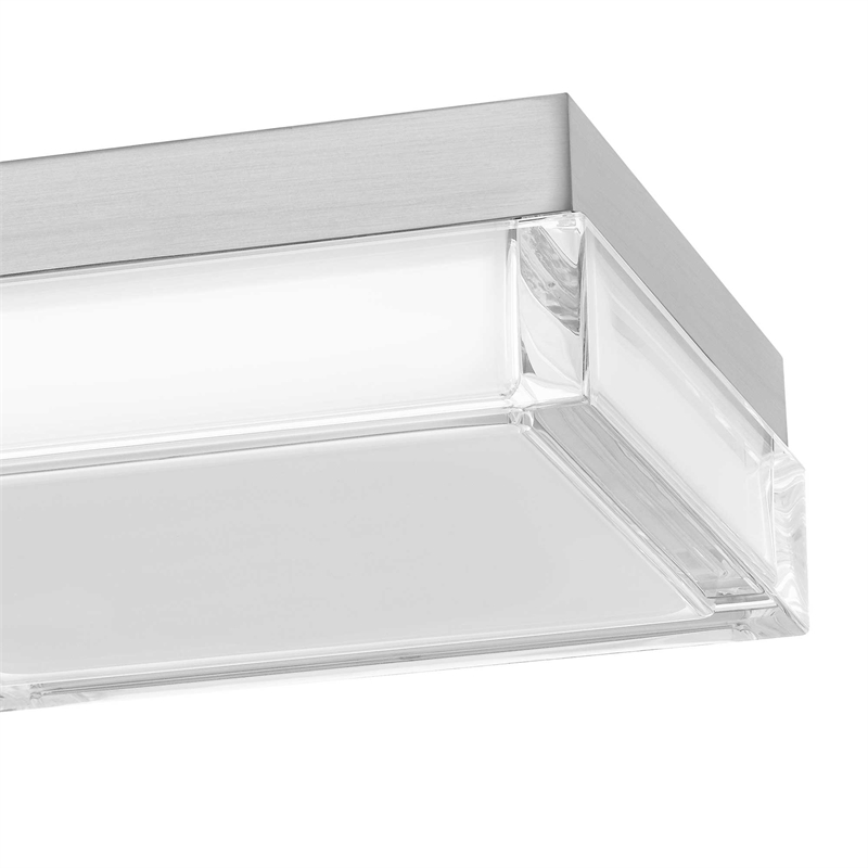 Alteck Box 8 inch  LED Outdoor Flush Mount in Silver