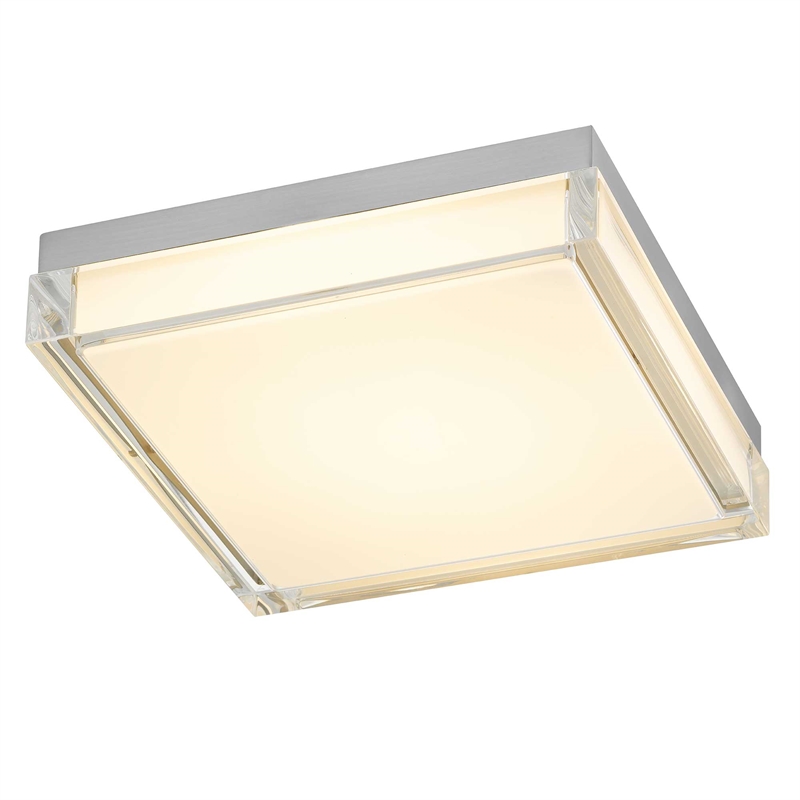 Alteck Box 11 inch  LED Outdoor Flush Mount in Silver