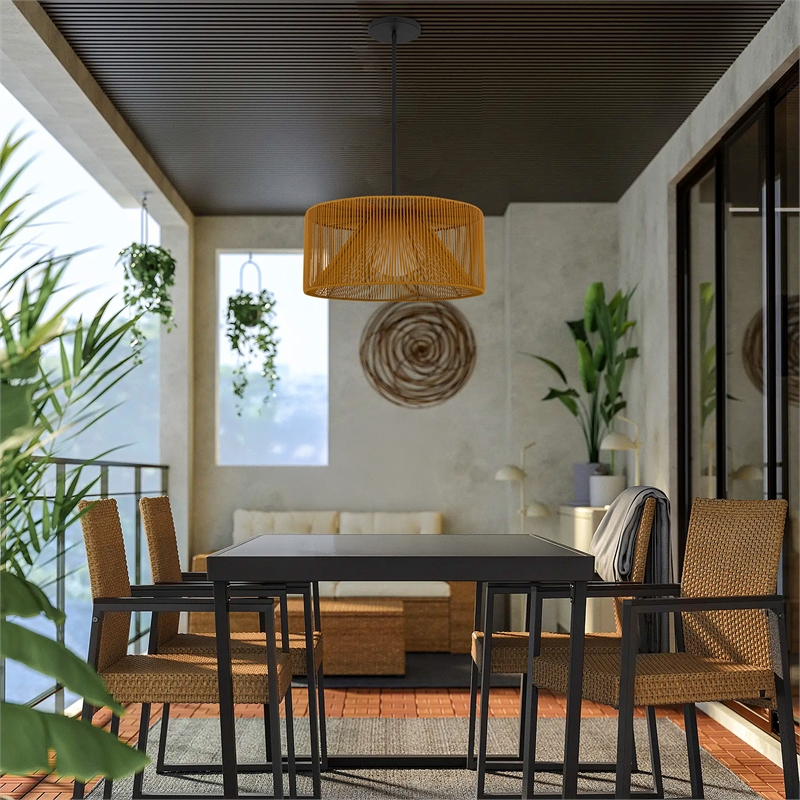 Alteck Key west 22 inch LED Outdoor Pendant in Black