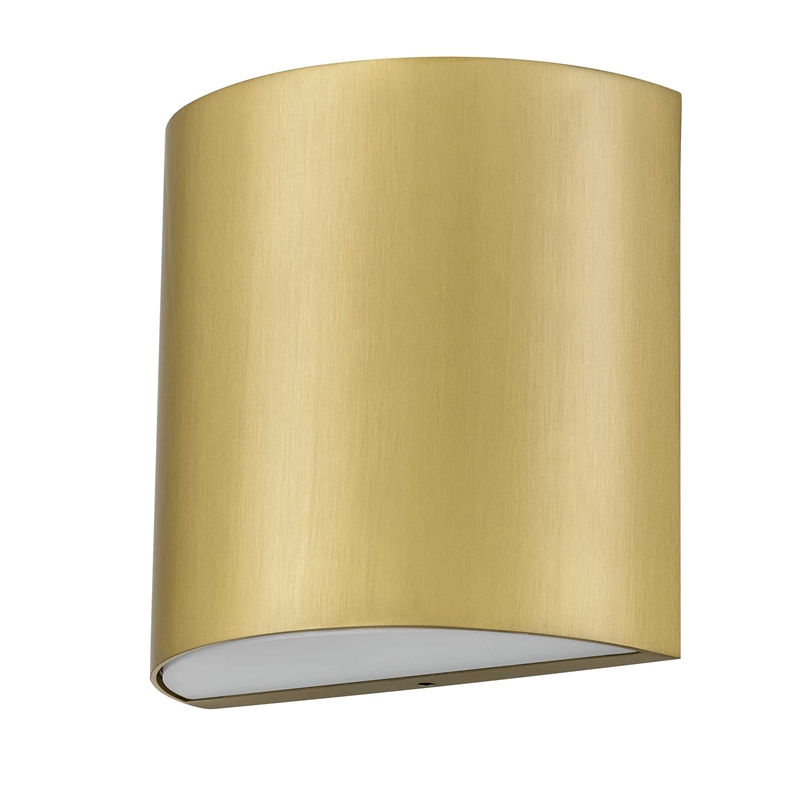 Alteck Veil  LED Outdoor Wall Light in Brass