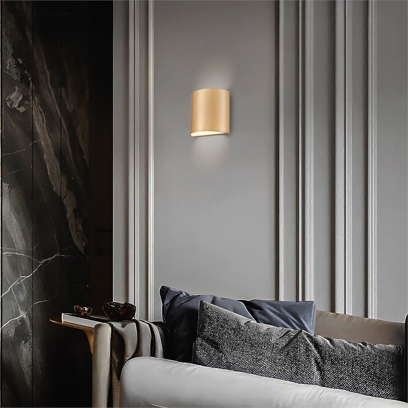 Alteck Veil  LED Outdoor Wall Light in Brass
