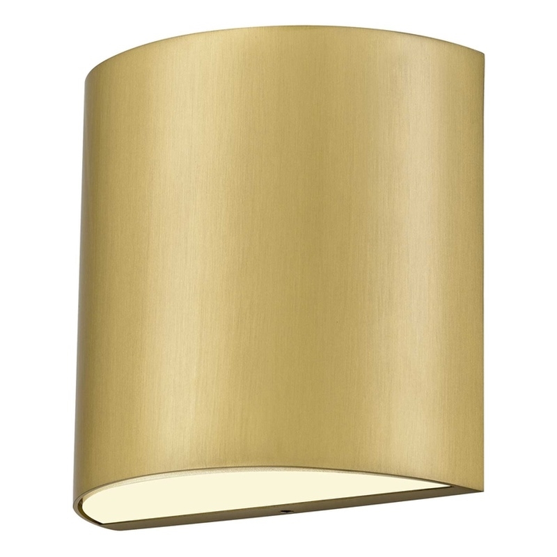 Alteck Veil  LED Outdoor Wall Light in Brass
