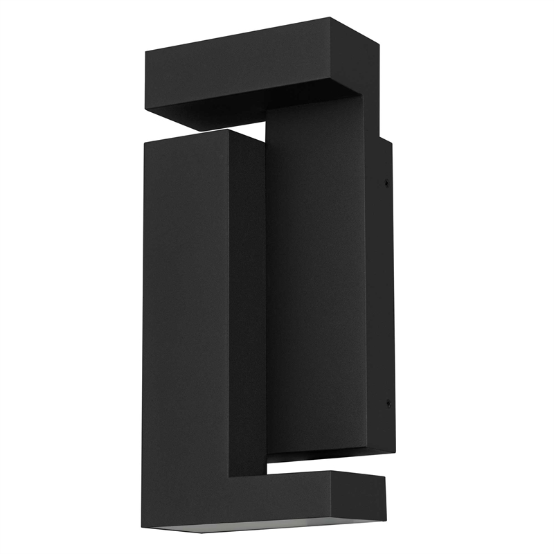 Alteck Dance 11.25 inch  LED Outdoor Wall Light in Black