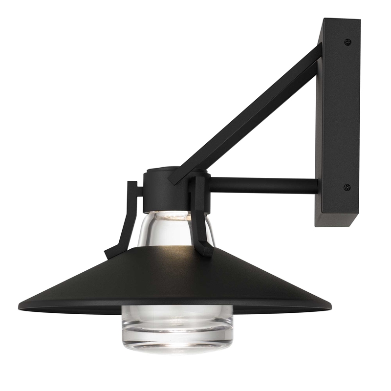 Alteck Radiant 10.5 inch  LED Outdoor Wall Light in Black