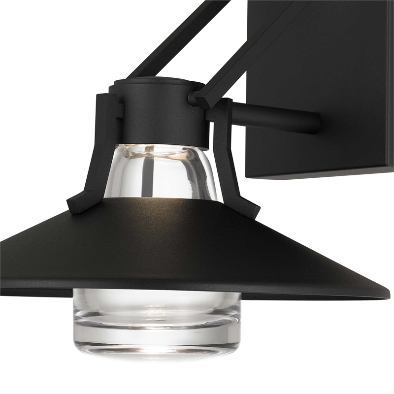 Alteck Radiant 10.5 inch  LED Outdoor Wall Light in Black