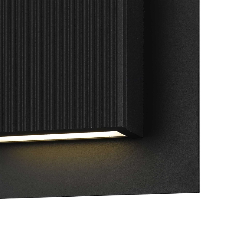 Alteck Miami 10.25 inch  LED Outdoor Wall Light in Black
