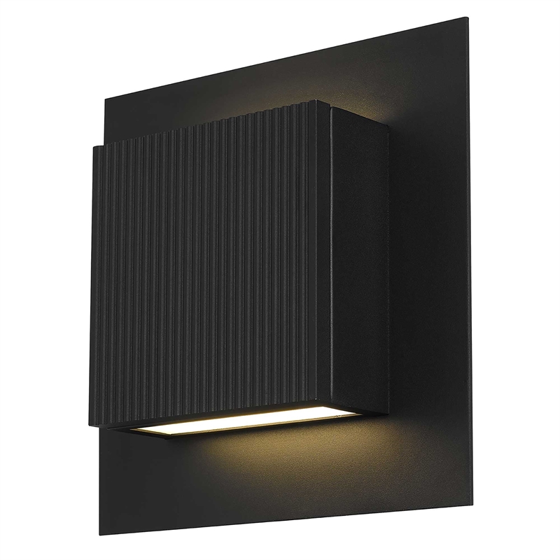 Alteck Miami 10.25 inch  LED Outdoor Wall Light in Black