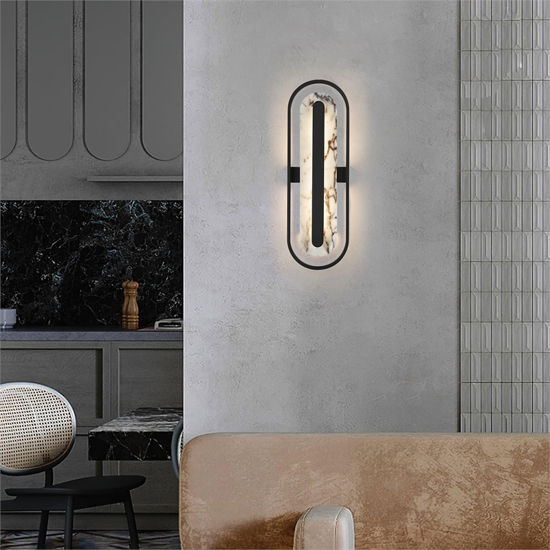 Alteck Roundabout 28 inch  LED Outdoor Wall Light in Black