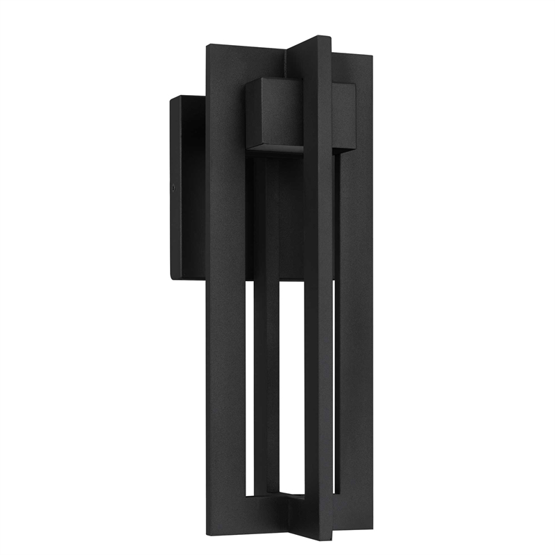 Alteck 4 Bar 13 inch Aluminum LED Outdoor Wall Light Black