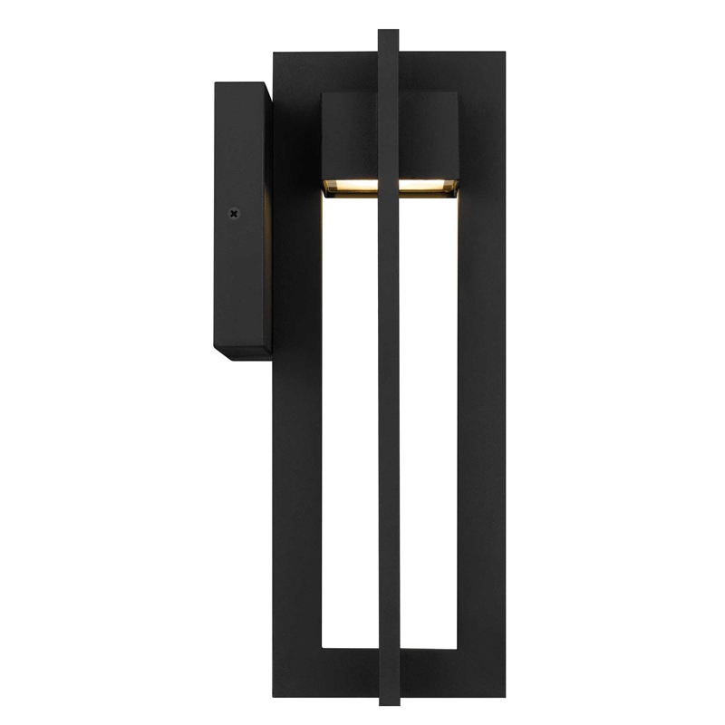 Alteck 4 Bar 13 inch Aluminum LED Outdoor Wall Light Black