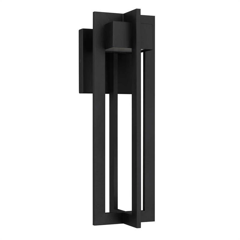 Alteck 4 Bar 18 inch Aluminum LED Outdoor Wall Light Black