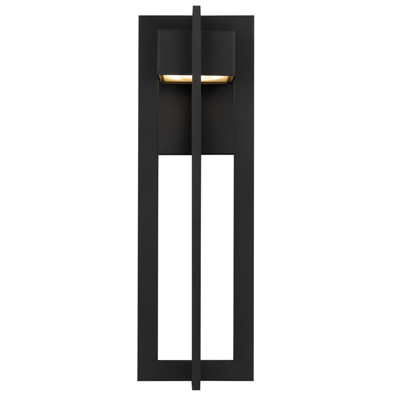 Alteck 4 Bar 18 inch Aluminum LED Outdoor Wall Light Black