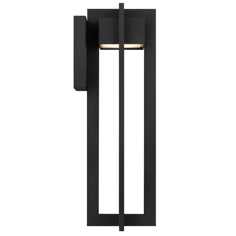 Alteck 4 Bar 18 inch Aluminum LED Outdoor Wall Light Black