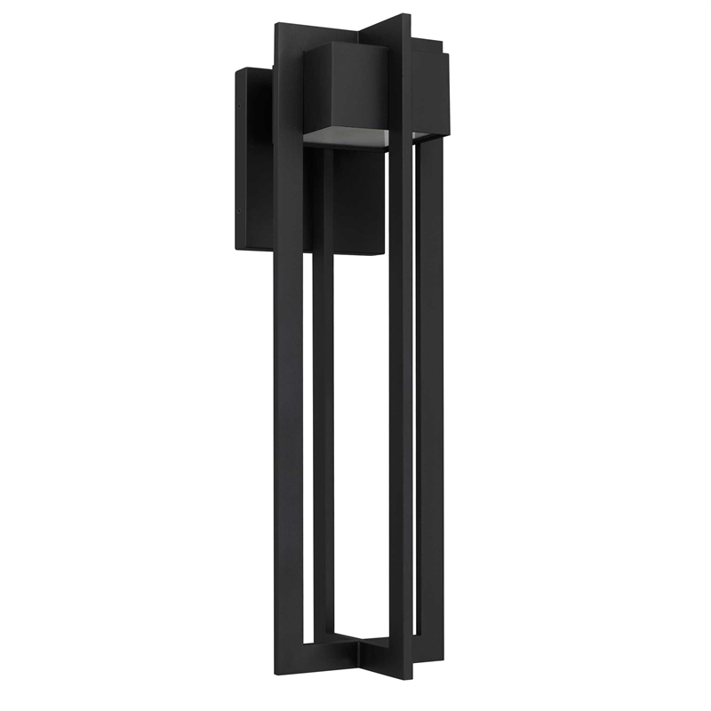 Alteck 4 Bar 23 inch Aluminum LED Outdoor Wall Light Black