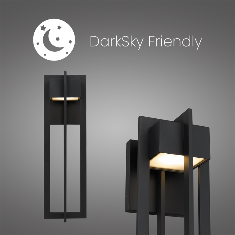 Alteck 4 Bar 23 inch Aluminum LED Outdoor Wall Light Black