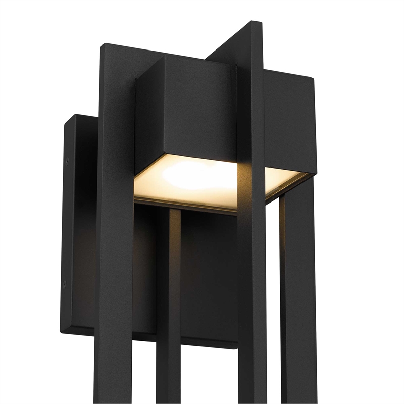 Alteck 4 Bar 23 inch Aluminum LED Outdoor Wall Light Black