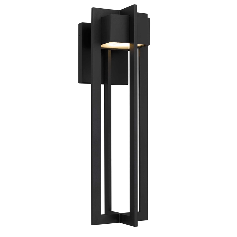 Alteck 4 Bar 23 inch Aluminum LED Outdoor Wall Light Black