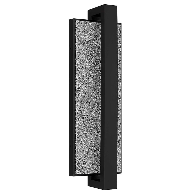 Alteck Seafoam 19 inch Aluminum LED Outdoor Wall Light Black