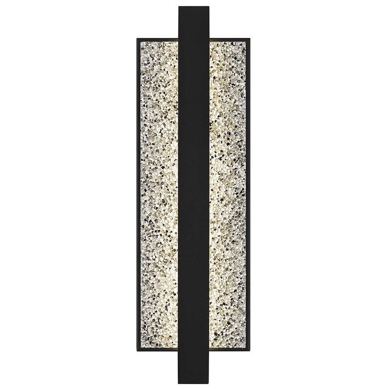 Alteck Seafoam 19 inch Aluminum LED Outdoor Wall Light Black