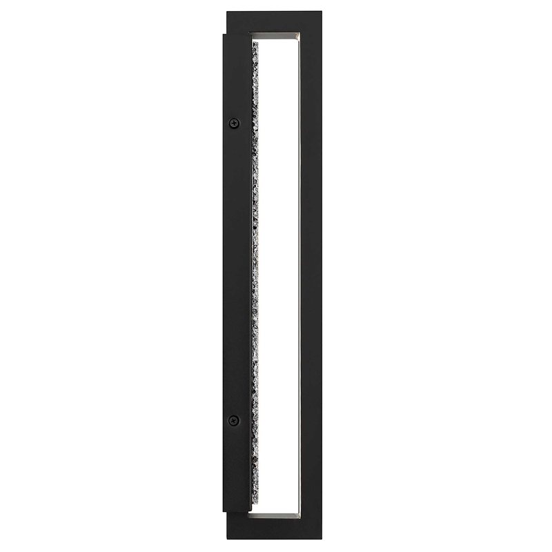 Alteck Seafoam 19 inch Aluminum LED Outdoor Wall Light Black