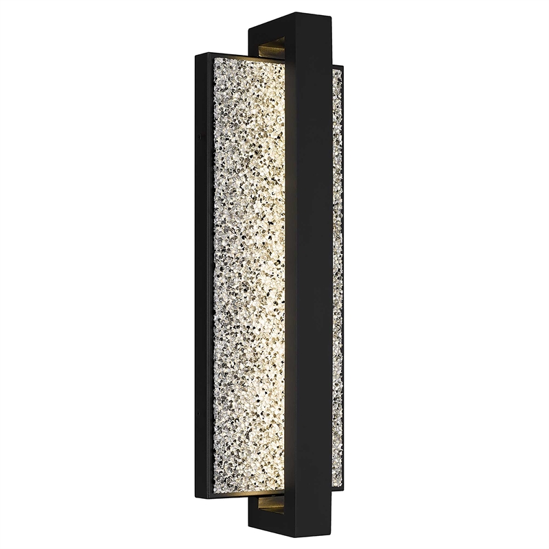 Alteck Seafoam 19 inch Aluminum LED Outdoor Wall Light Black