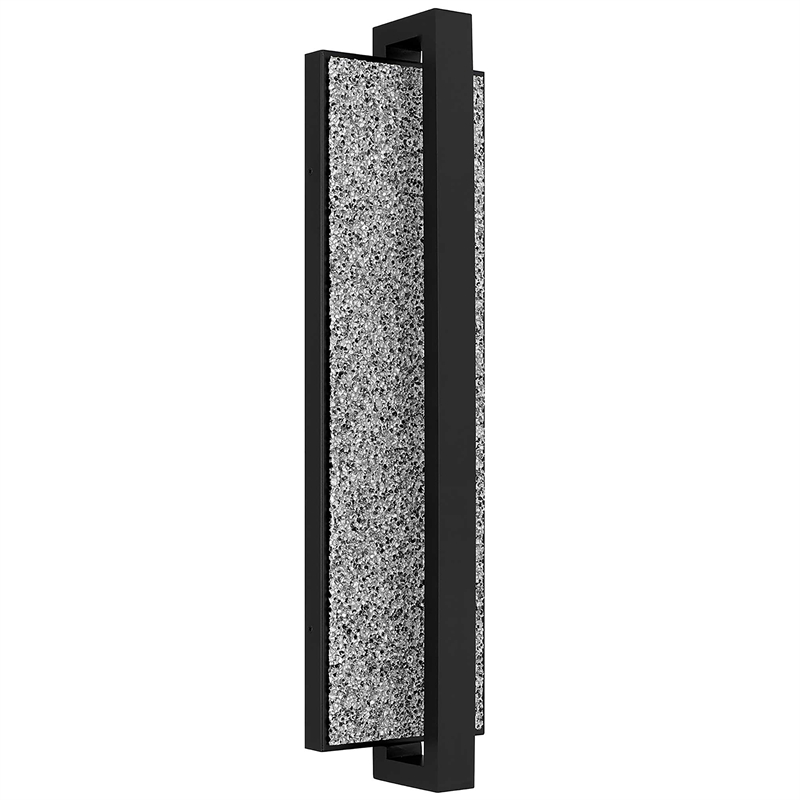 Alteck Seafoam 26 inch Aluminum LED Outdoor Wall Light Black