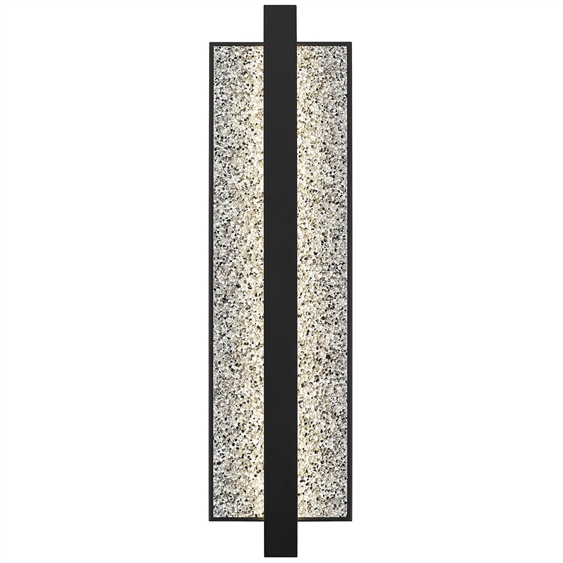 Alteck Seafoam 26 inch Aluminum LED Outdoor Wall Light Black