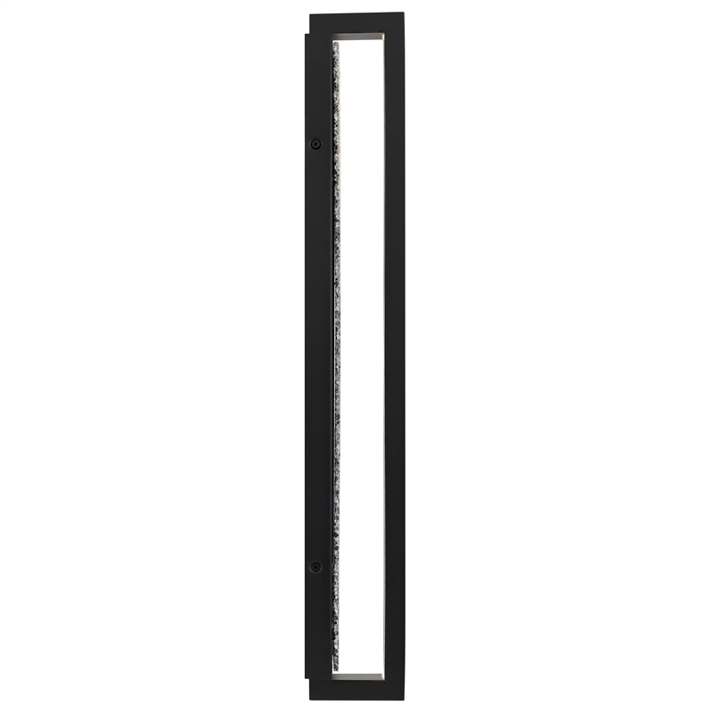 Alteck Seafoam 26 inch Aluminum LED Outdoor Wall Light Black