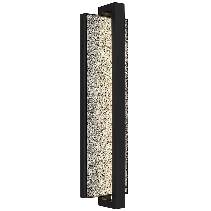 Alteck Seafoam 26 inch Aluminum LED Outdoor Wall Light Black