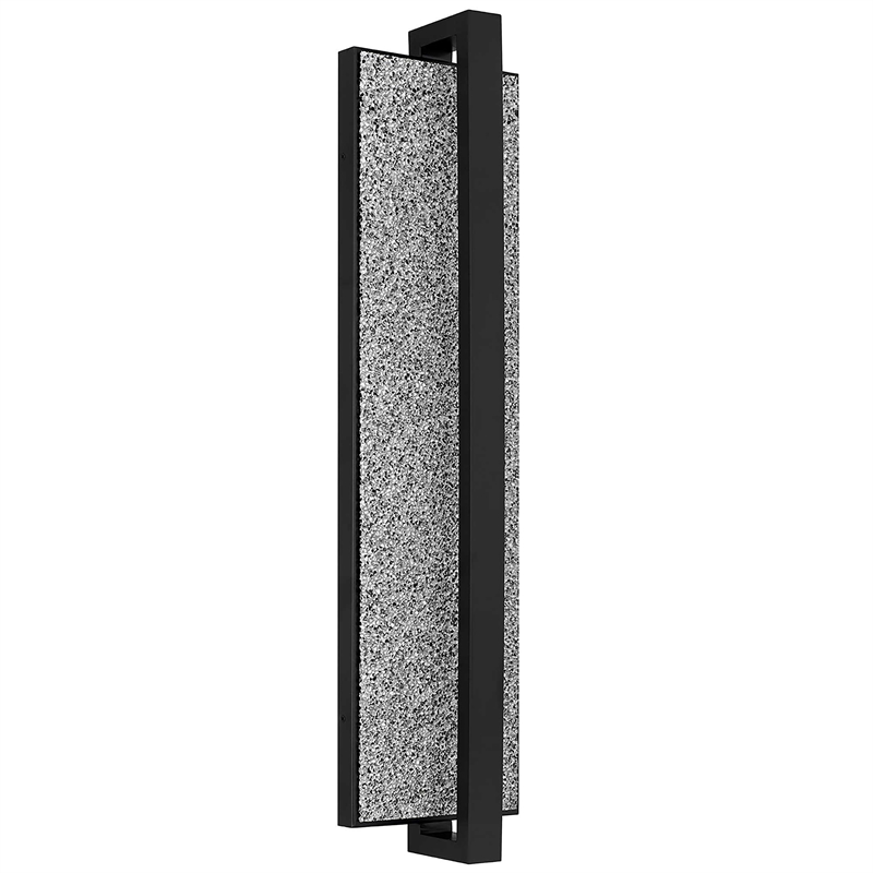 Alteck Seafoam 32 inch Aluminum LED Outdoor Wall Light Black