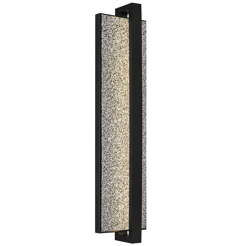 Alteck Seafoam 32 inch Aluminum LED Outdoor Wall Light Black