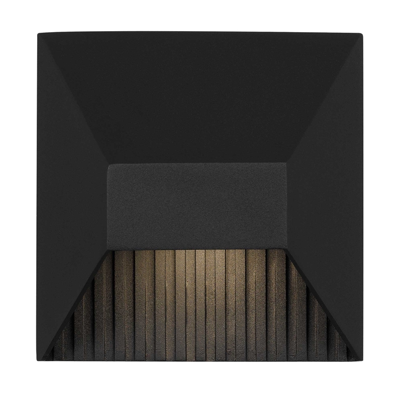 Alteck Ribbed 5 inch Aluminum LED Outdoor Wall Light Black