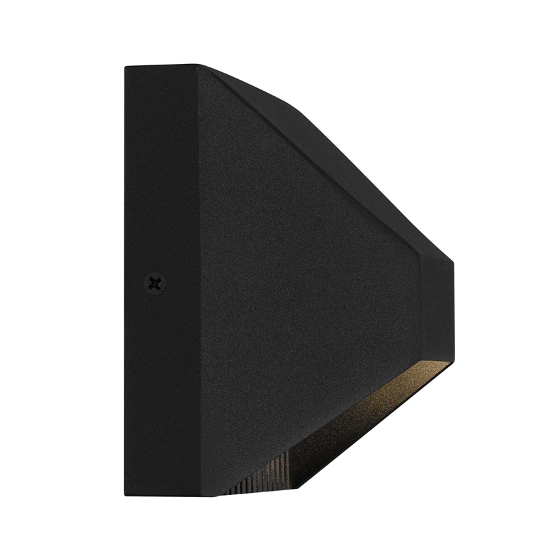 Alteck Ribbed 5 inch Aluminum LED Outdoor Wall Light Black