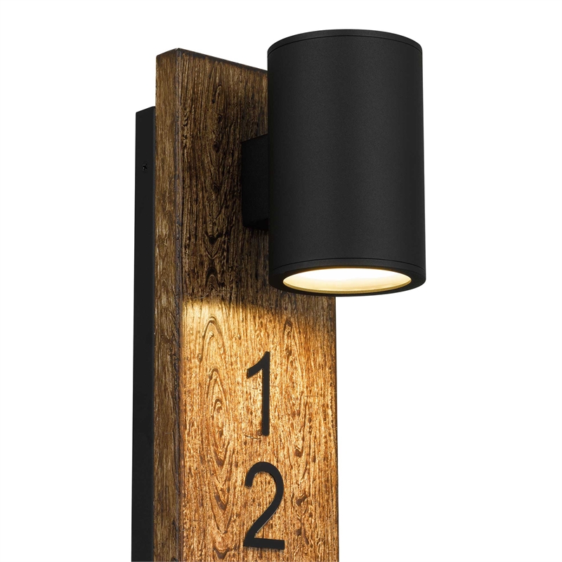 Alteck Woodone 19 inch Aluminum LED Outdoor Wall Light Black