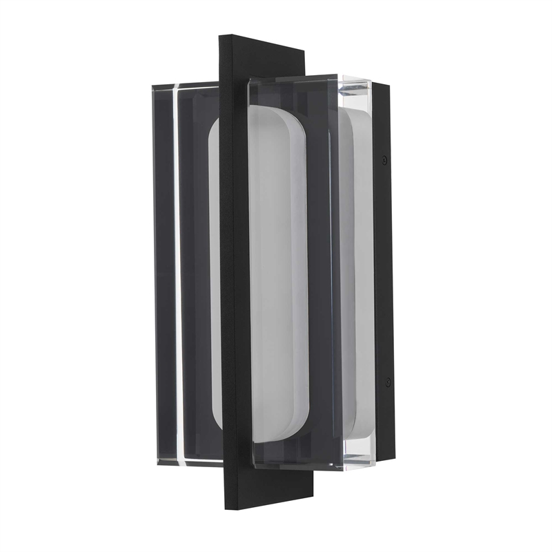 Alteck Avani 14.5 inch Aluminum LED Outdoor Wall Light Black