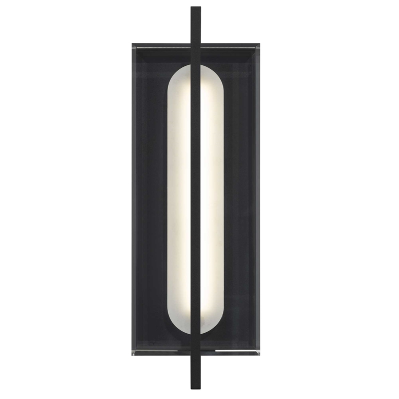 Alteck Avani 14.5 inch Aluminum LED Outdoor Wall Light Black