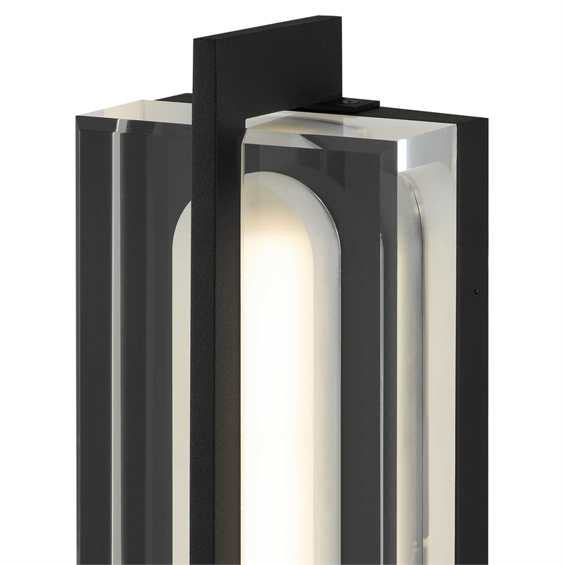 Alteck Avani 14.5 inch Aluminum LED Outdoor Wall Light Black