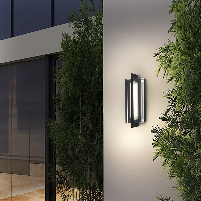 Alteck Avani 14.5 inch Aluminum LED Outdoor Wall Light Black