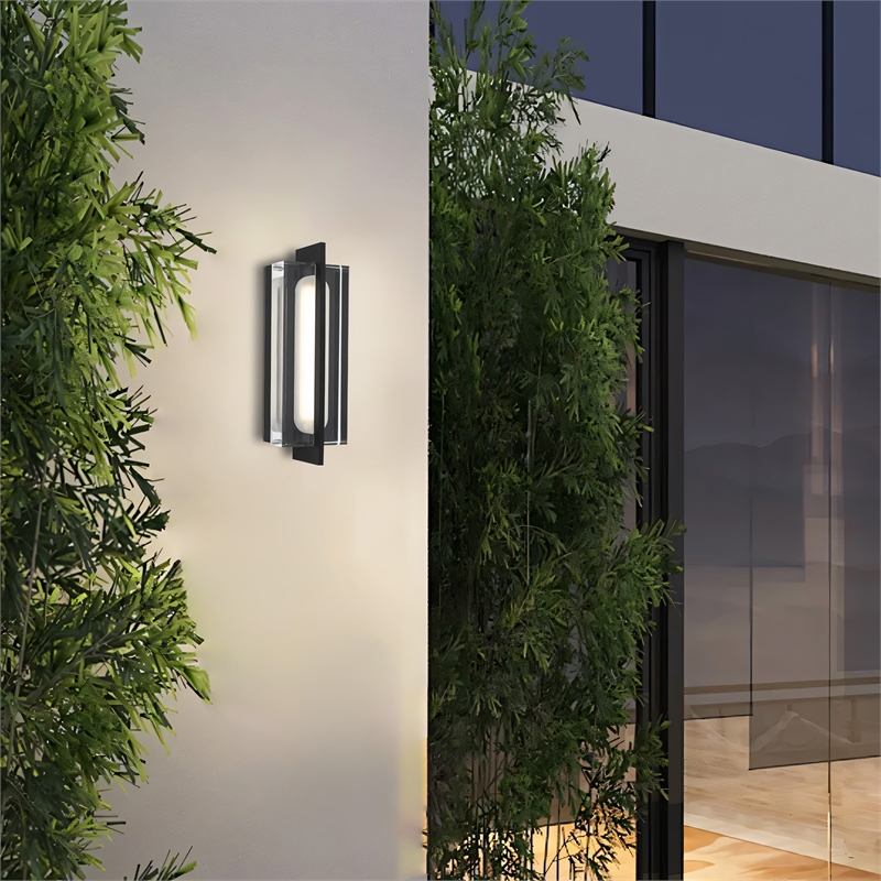 Alteck Avani 14.5 inch Aluminum LED Outdoor Wall Light Black