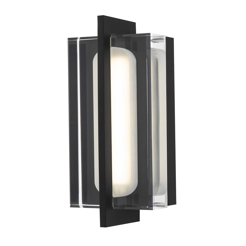 Alteck Avani 14.5 inch Aluminum LED Outdoor Wall Light Black