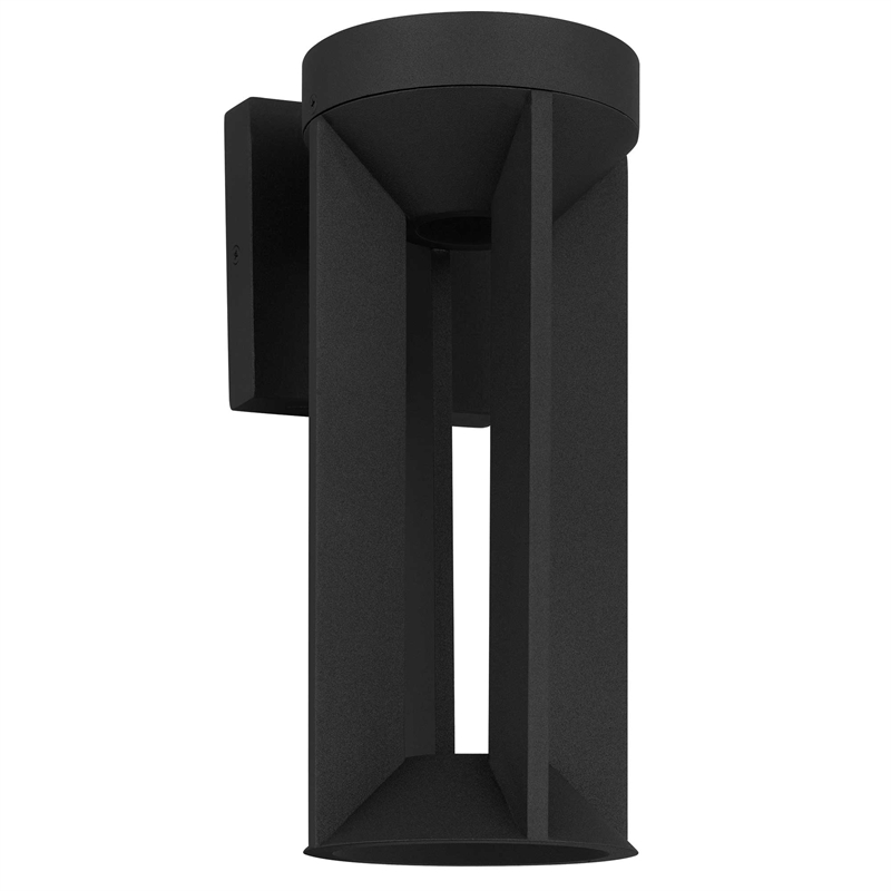 Alteck Aura 12 inch Aluminum LED Outdoor Wall Light Black