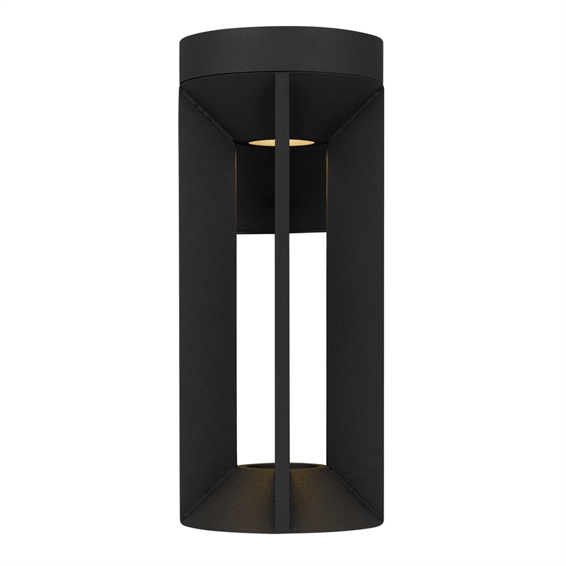 Alteck Aura 12 inch Aluminum LED Outdoor Wall Light Black