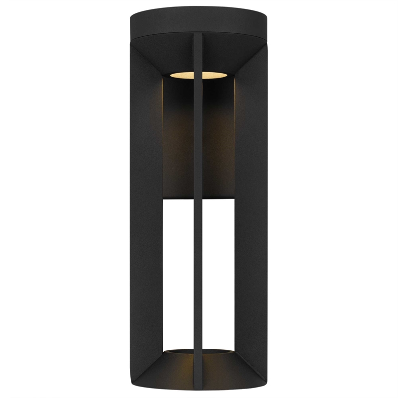 Alteck Aura 16 inch Aluminum LED Outdoor Wall Light Black