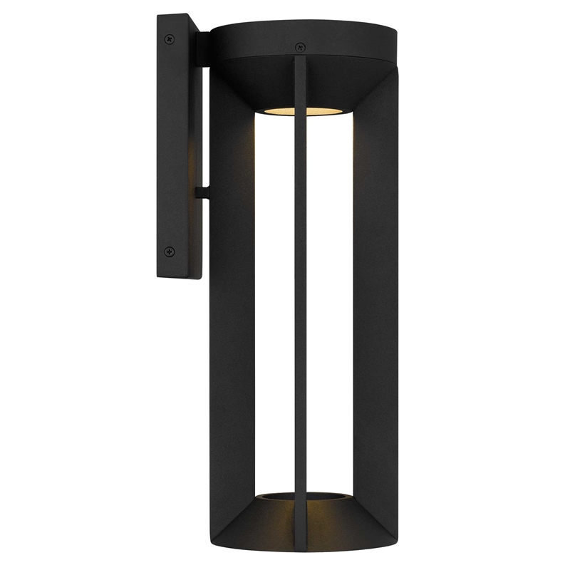 Alteck Aura 16 inch Aluminum LED Outdoor Wall Light Black