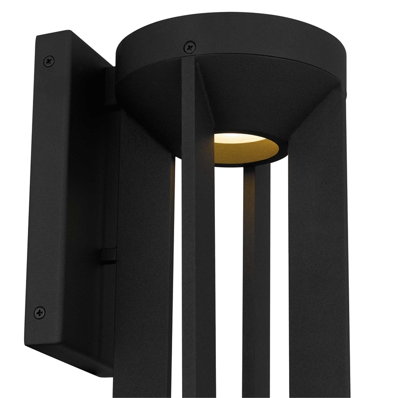 Alteck Aura 16 inch Aluminum LED Outdoor Wall Light Black