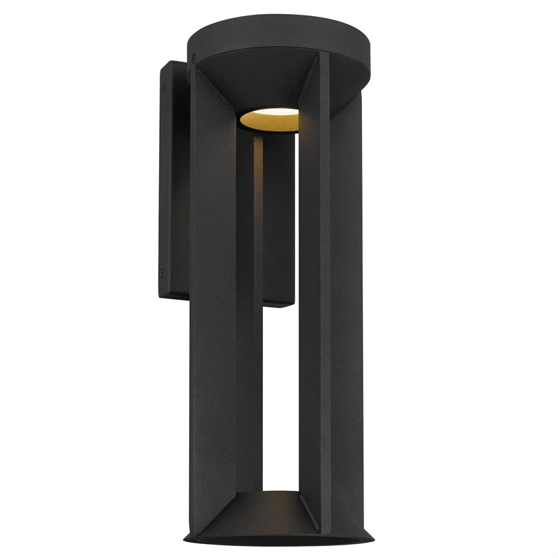 Alteck Aura 16 inch Aluminum LED Outdoor Wall Light Black