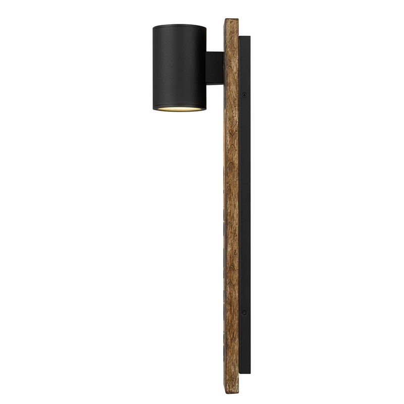 Alteck Woodone 26 inch Aluminum LED Outdoor Wall Light Black